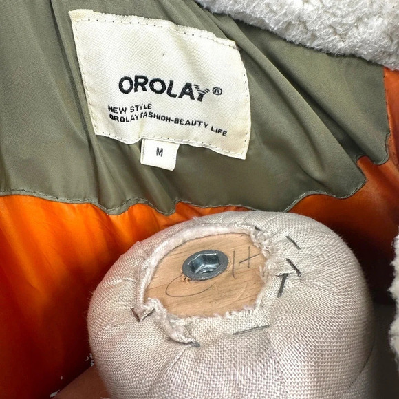 Orolay Thickened Down‎ Jacket 092 Universe Peat Moss Green Size Medium - Picture 9 of 11